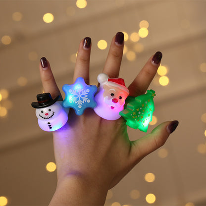 Festive LED Christmas Finger Lights – Santa, Snowman & More!