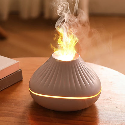 Large Capacity Rainbow Flame Aroma Diffuser | Simulated Flame & Soothing Scents