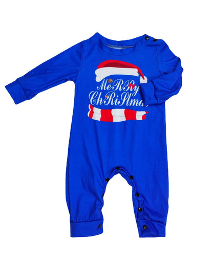 Festive Matching Family Christmas Pajama Set – Letter Print Tops & Plaid Pants