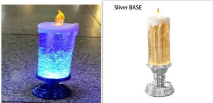 Enchanting Color-Changing LED Glitter Candle – Rechargeable & Waterproof Home Decor