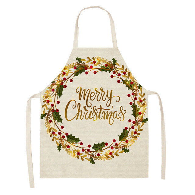 Festive Christmas Cotton & Linen Apron Collection – Perfect for Holiday Cooking & Baking