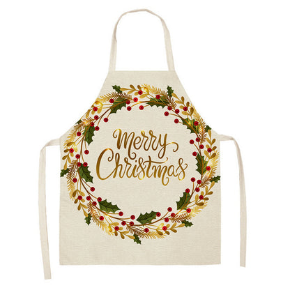 Festive Christmas Cotton & Linen Apron Collection – Perfect for Holiday Cooking & Baking