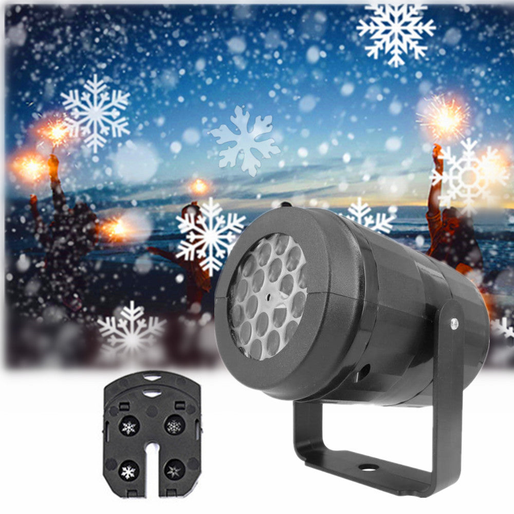 Festive Christmas LED Projector Light – Rotating Holiday Patterns for Indoor & Outdoor Decor