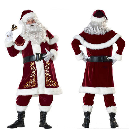 Elegant Mr. & Mrs. Claus Velvet Costume Set – Embrace the Spirit of Christmas in Style!