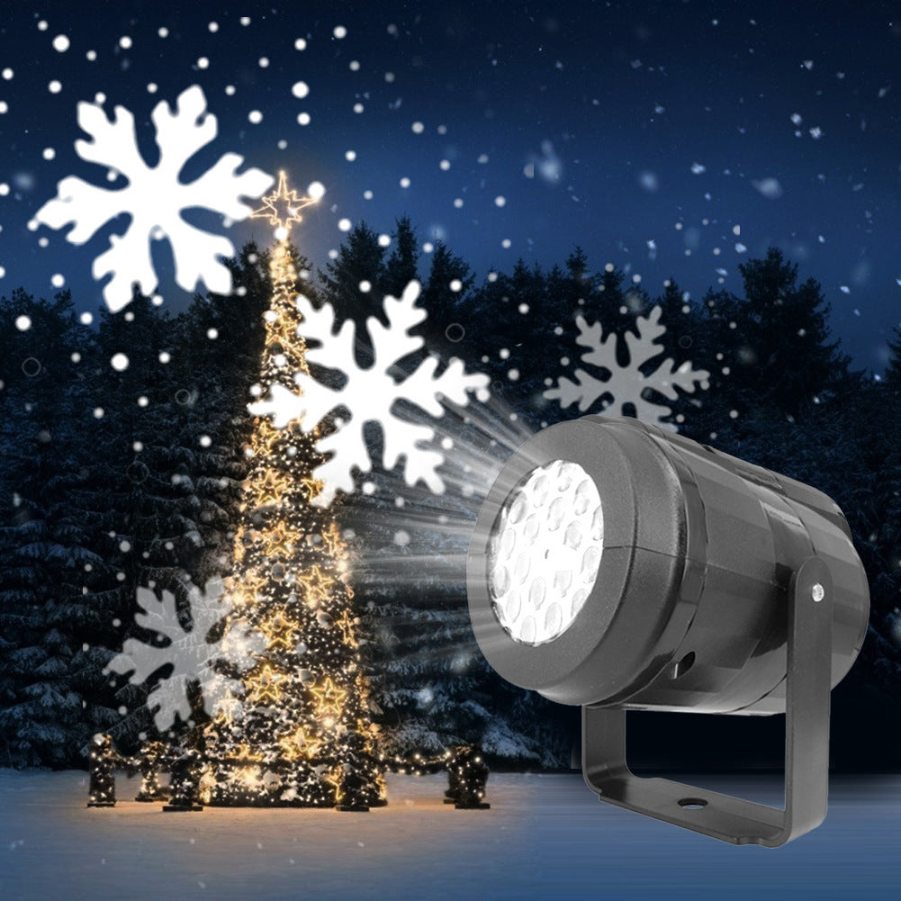 Festive Christmas LED Projector Light – Rotating Holiday Patterns for Indoor & Outdoor Decor