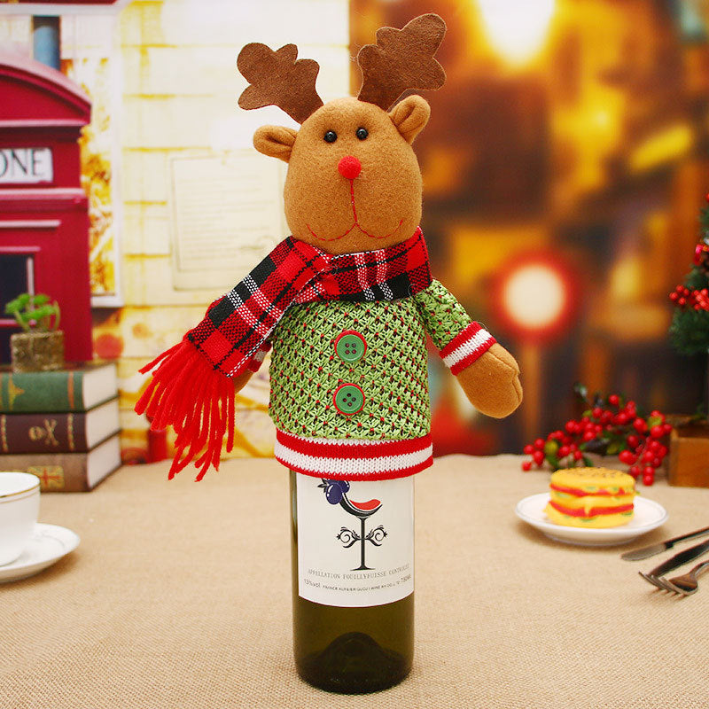 Festive Christmas Wine Bottle Covers – Adorable Holiday Bottle Bags for Perfect Gift Wrapping