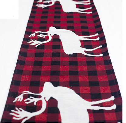 Christmas Elk Snowman Table Runner - Merry Christmas Decorations