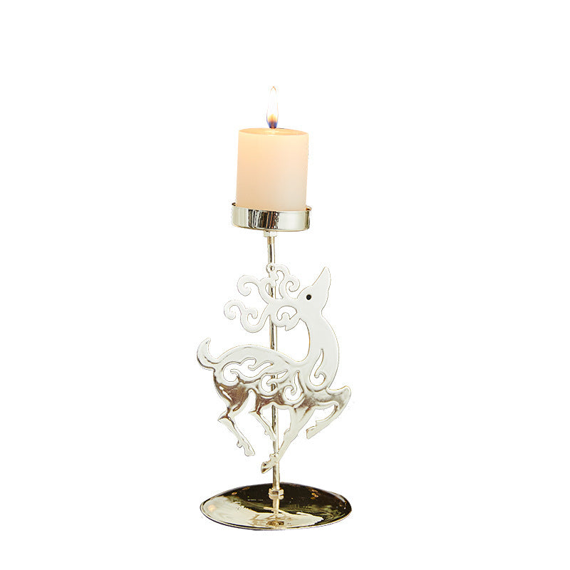 Elegant Christmas Star Wrought Iron Candlestick Holder – Festive Charm for Cozy Moments