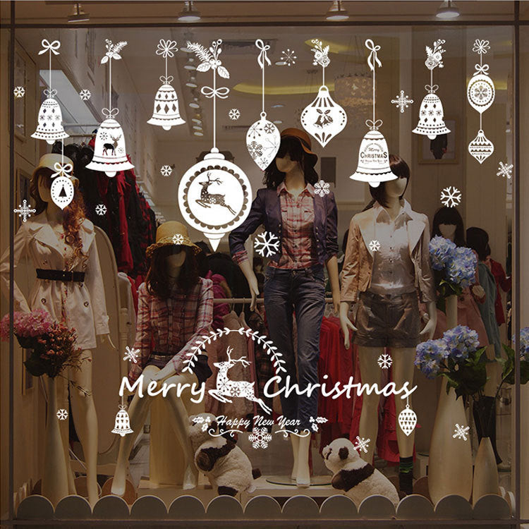 Festive Christmas Wall Stickers – Self-Adhesive Holiday Decor for Windows & Walls