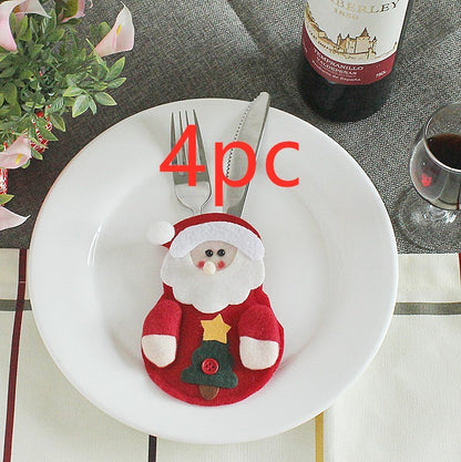 Festive Christmas Cutlery Holder Set – Add a Touch of Holiday Magic to Your Table!