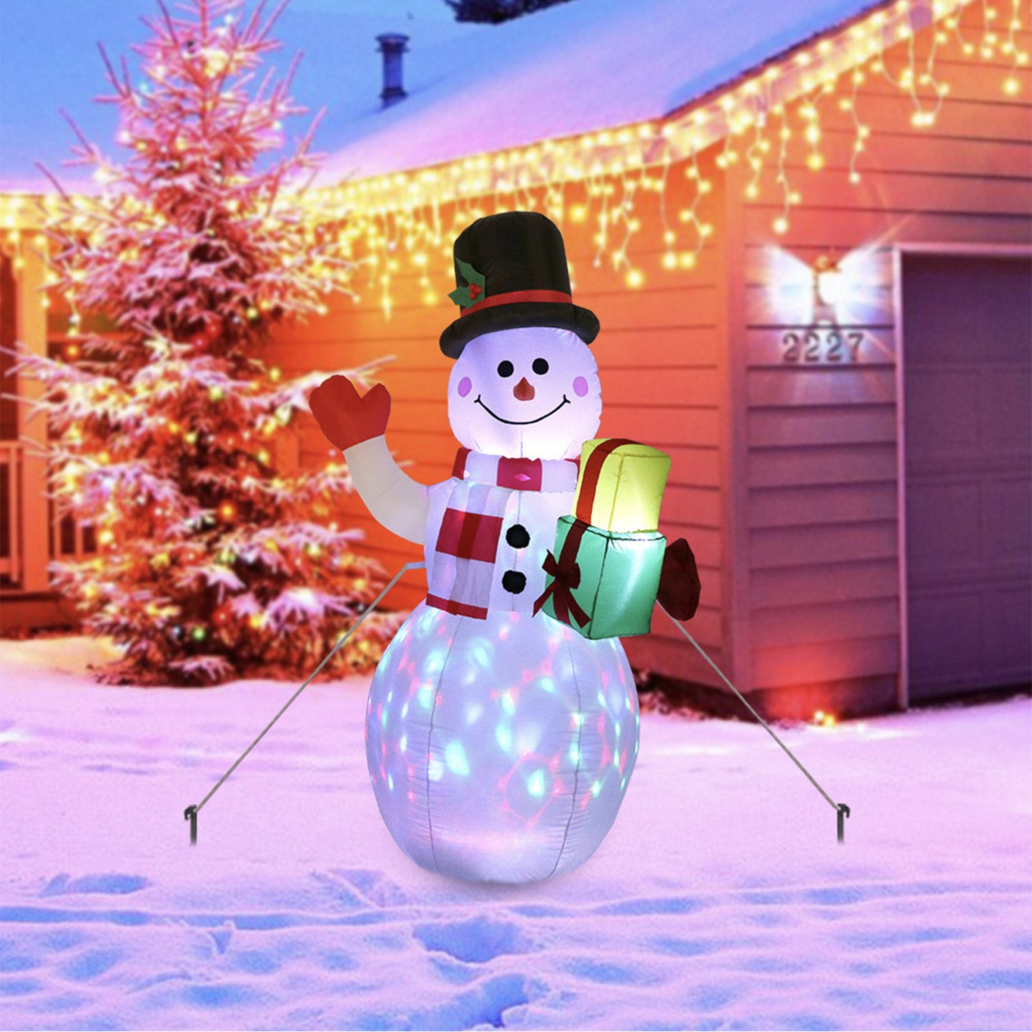 Festive LED Inflatable Christmas Decorations – Santa, Snowman, and Tree for a Magical Outdoor Display