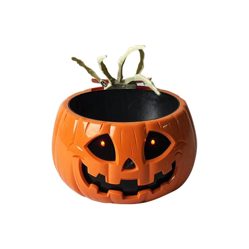 Children's Electric Halloween Pumpkin Lamp Candy Bowl – The Perfect Glowing Treat Holder for Spooky Fun!