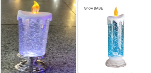 Enchanting Color-Changing LED Glitter Candle – Rechargeable & Waterproof Home Decor