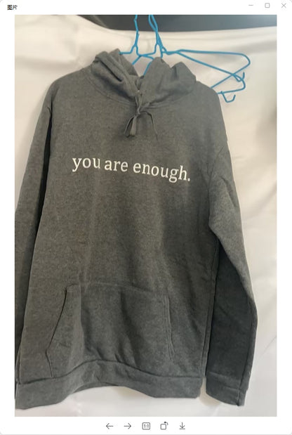 "Dear Person Behind Me" Letter Printed Plush Hoodie | Trendy Unisex Kangaroo Pocket Hoodie