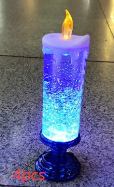 Enchanting Color-Changing LED Glitter Candle – Rechargeable & Waterproof Home Decor