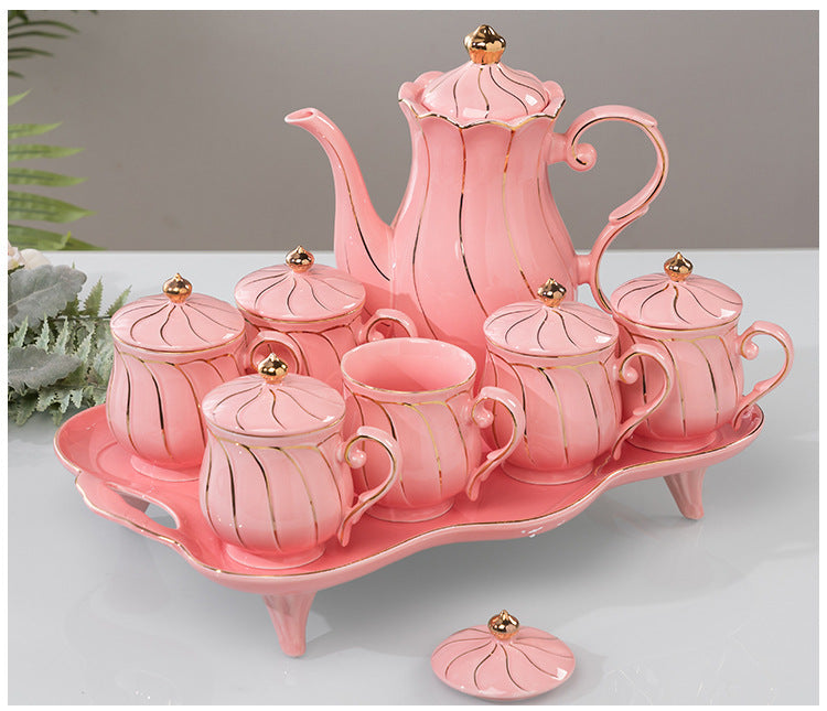 Luxury - Elegant Ceramic Tea & Coffee Set – Perfect for Weddings, Living Room Décor & Festive Gatherings