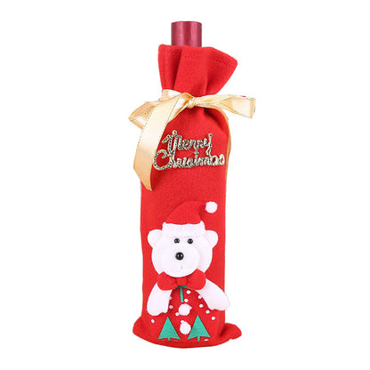 Festive Christmas Wine Bottle Covers – Adorable Holiday Bottle Bags for Perfect Gift Wrapping