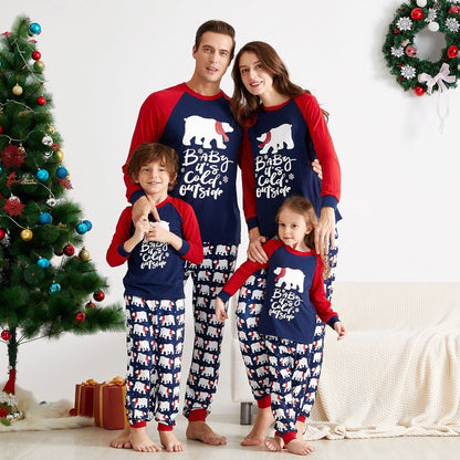 New Christmas Elements Printed Parent-Child Wear Set Family Wear Home Wear Set