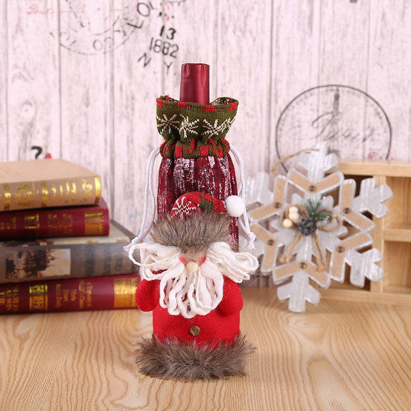 Festive Christmas Wine Bottle Covers – Adorable Holiday Bottle Bags for Perfect Gift Wrapping