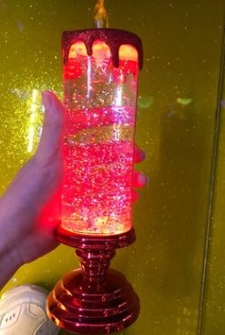 Enchanting Color-Changing LED Glitter Candle – Rechargeable & Waterproof Home Decor