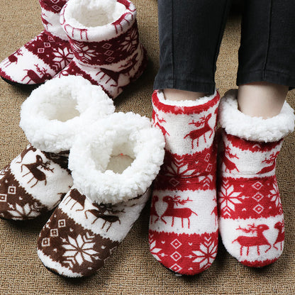 Cozy Christmas Elk Plush Slippers – Snuggle Up in Festive Comfort!