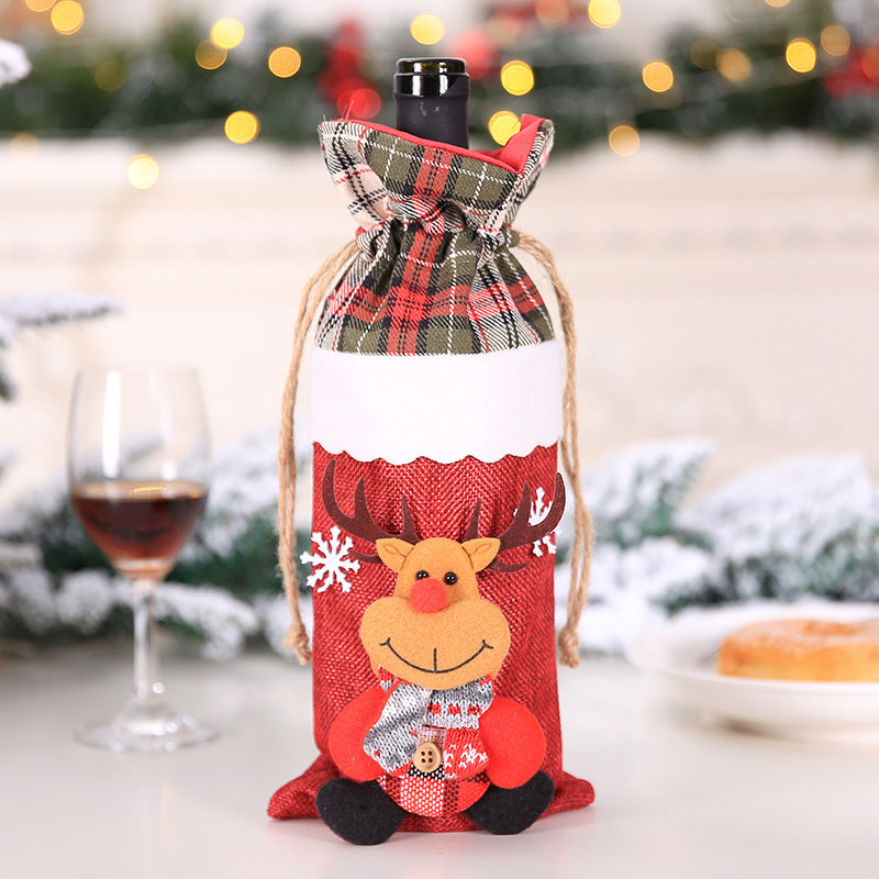 Festive Christmas Wine Bottle Covers – Adorable Holiday Bottle Bags for Perfect Gift Wrapping