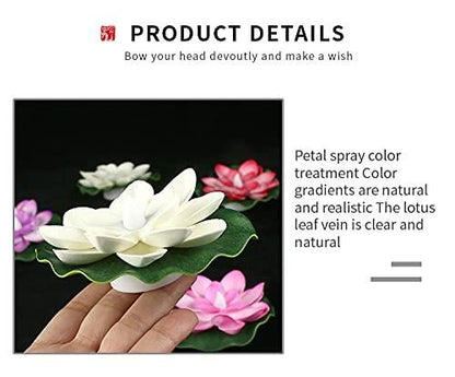 Sensor Water Floating Lotus Flower Candles – Add Serenity & Elegance to Any Space (Pack of 3)