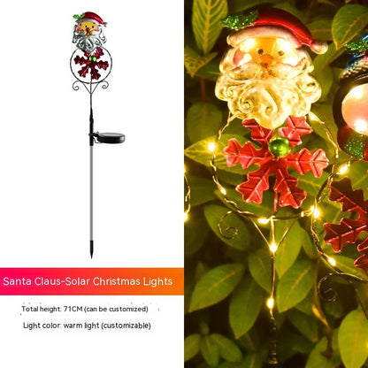 Solar Christmas Garden Lights – Festive LED Snowman, Santa, Reindeer & Penguin Yard Stakes!