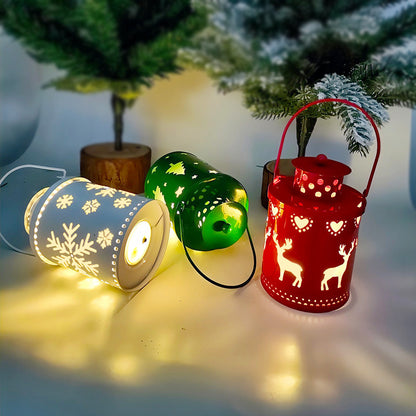 LED Christmas Lantern Set – Nordic Style Decorative Holiday Lights