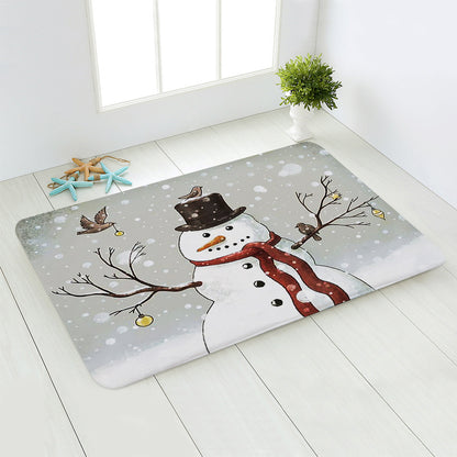 Festive Santa & Snowman Floor Mats – Cozy Christmas Decor for Your Home