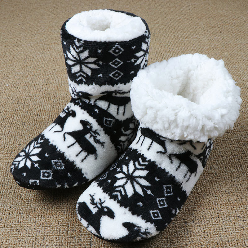 Cozy Christmas Elk Plush Slippers – Snuggle Up in Festive Comfort!