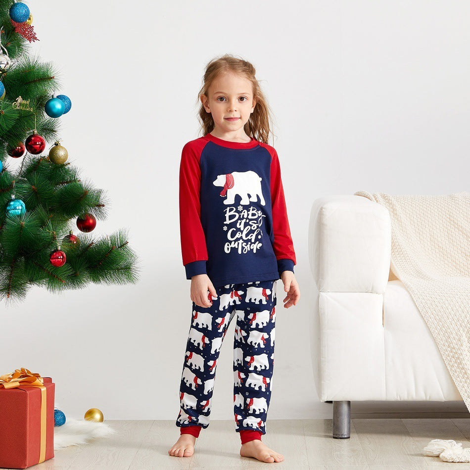 New Christmas Elements Printed Parent-Child Wear Set Family Wear Home Wear Set