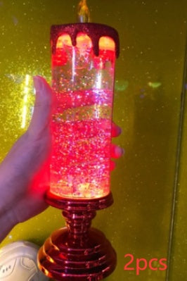 Enchanting Color-Changing LED Glitter Candle – Rechargeable & Waterproof Home Decor