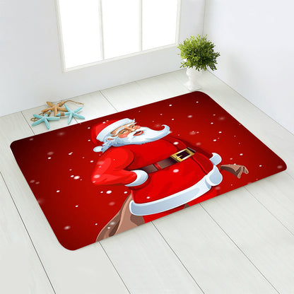 Festive Santa & Snowman Floor Mats – Cozy Christmas Decor for Your Home