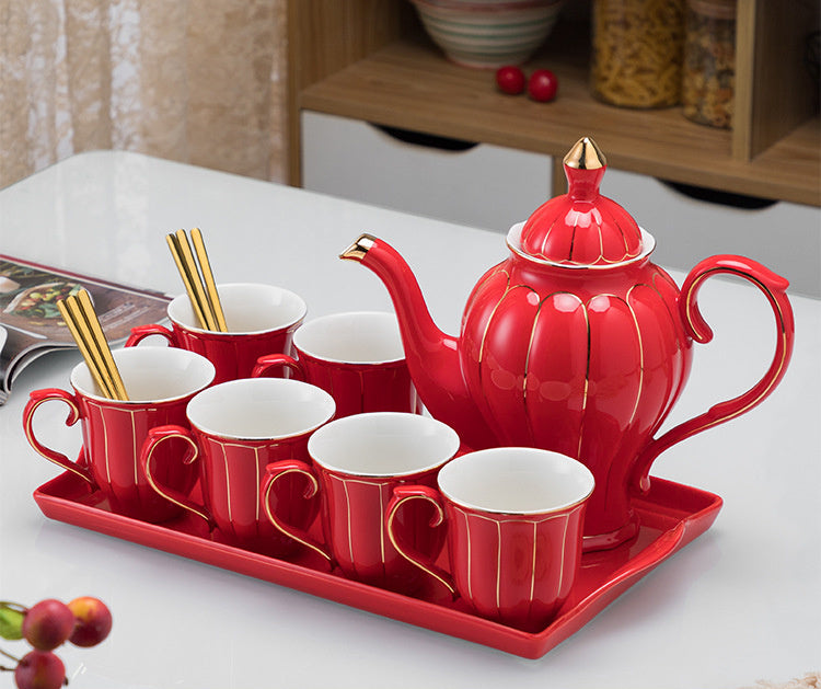 Luxury - Elegant Ceramic Tea & Coffee Set – Perfect for Weddings, Living Room Décor & Festive Gatherings