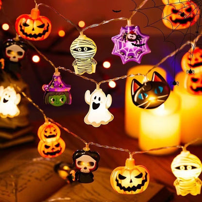 Halloween Lighting Chain | Pumpkin, Ghost & Bat Models for Indoor & Outdoor Decoration