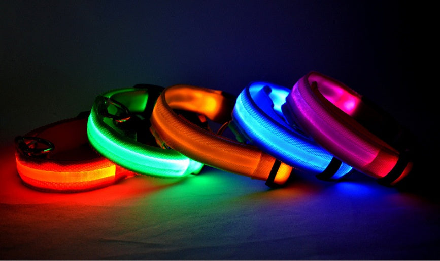 USB Rechargeable LED Pet Collar – Keep Your Pet Safe and Stylish at Night!