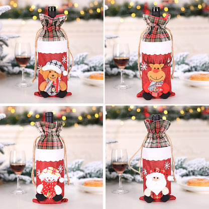 Festive Christmas Wine Bottle Covers – Adorable Holiday Bottle Bags for Perfect Gift Wrapping