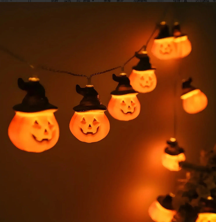 Halloween Lighting Chain | Pumpkin, Ghost & Bat Models for Indoor & Outdoor Decoration