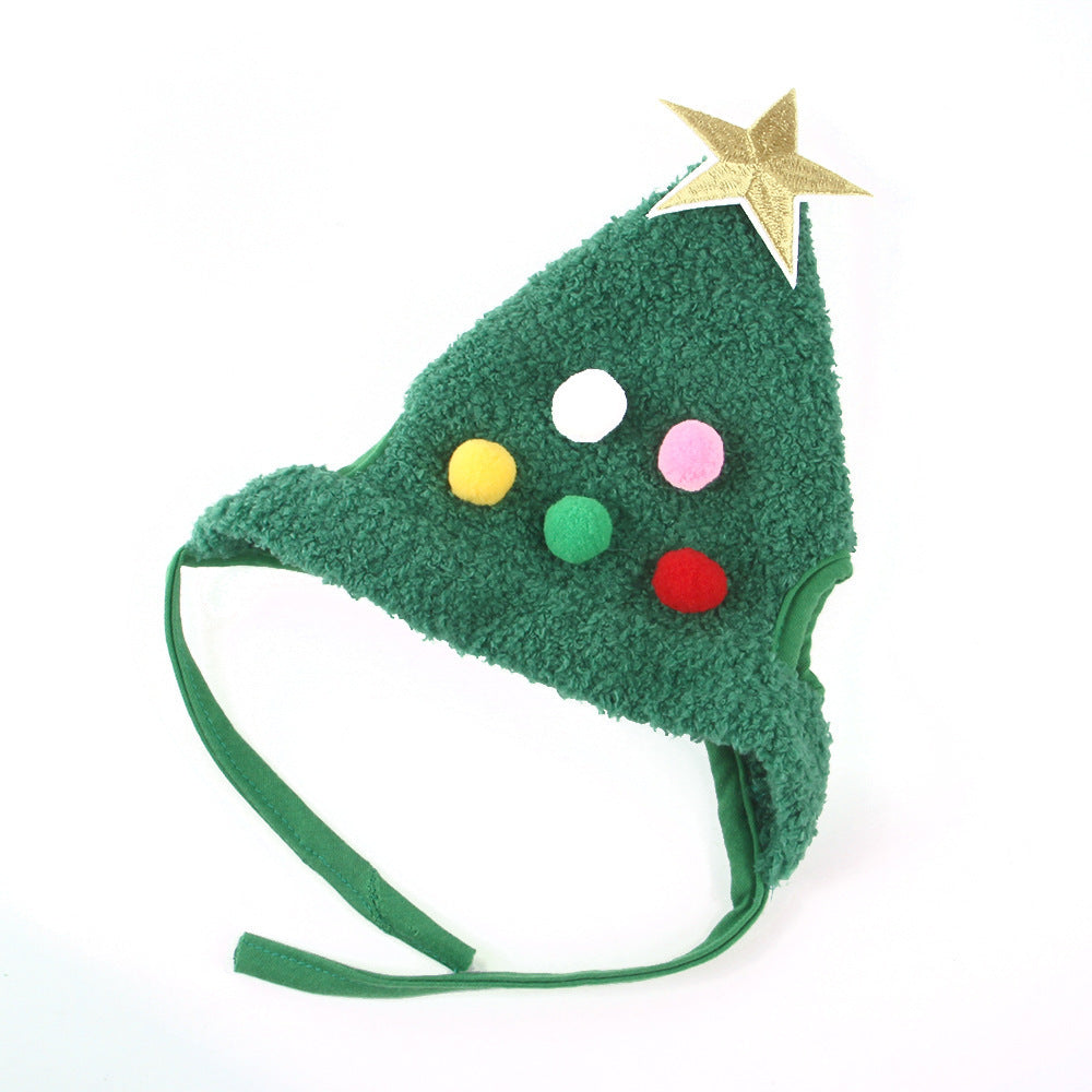 Adorable Christmas Tree Hat for Pets – Festive Holiday Dress-Up Accessory