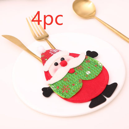 Festive Christmas Cutlery Holder Set – Add a Touch of Holiday Magic to Your Table!