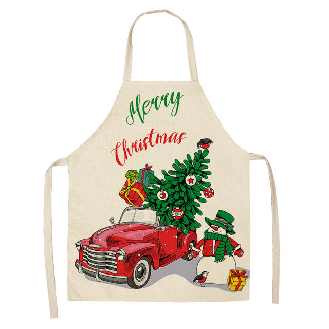 Festive Christmas Cotton & Linen Apron Collection – Perfect for Holiday Cooking & Baking