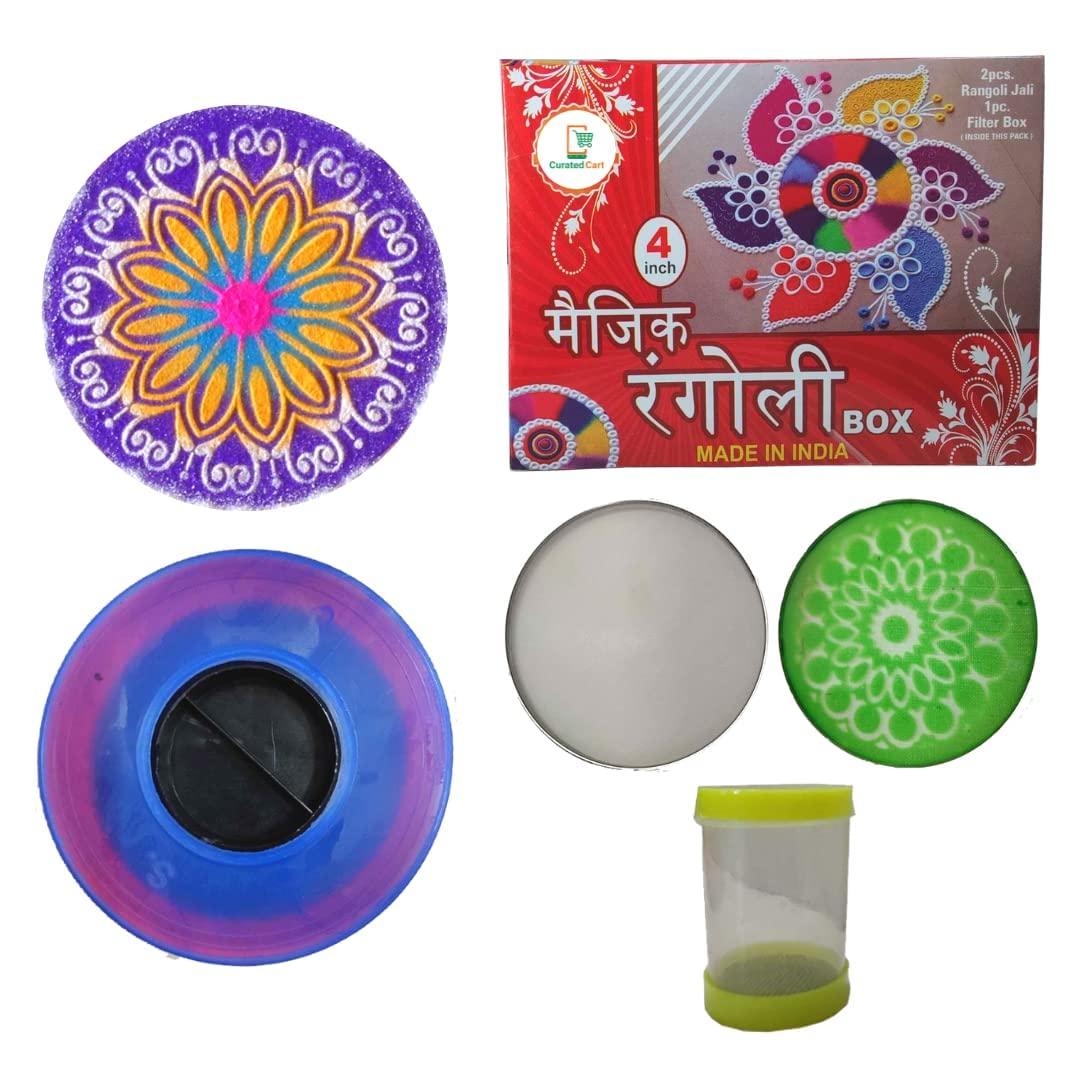 Magic Rangoli Making Kit – Create Stunning & Colorful Rangoli Designs Effortlessly