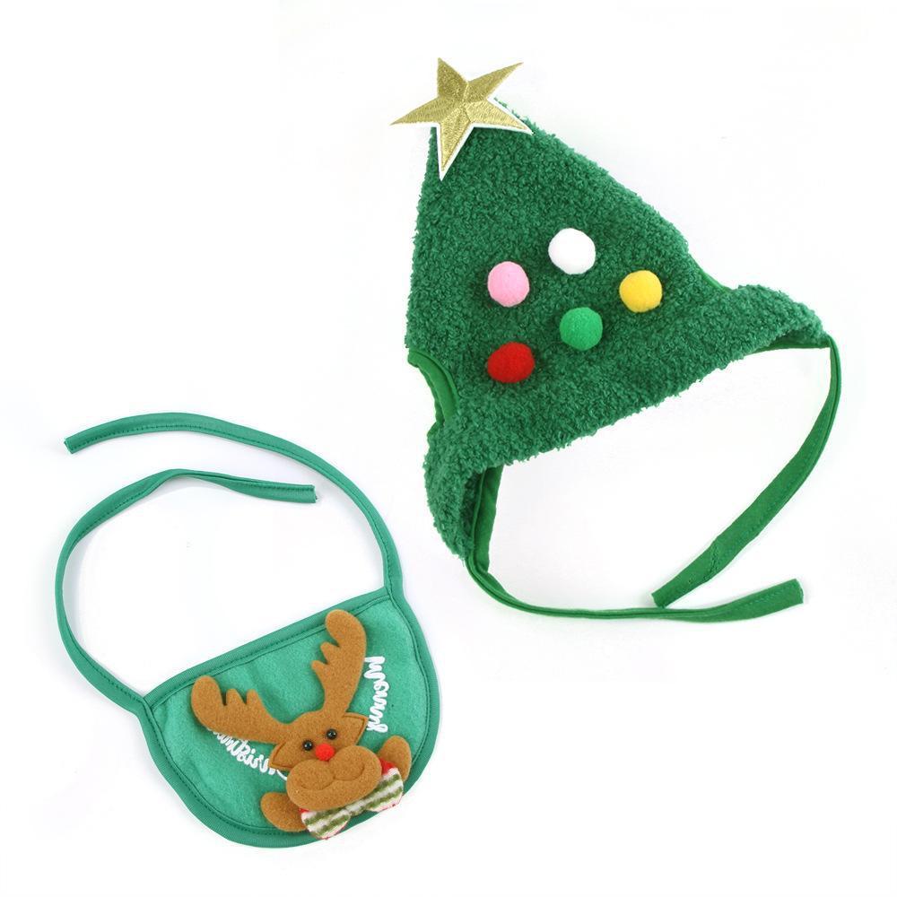 Adorable Christmas Tree Hat for Pets – Festive Holiday Dress-Up Accessory