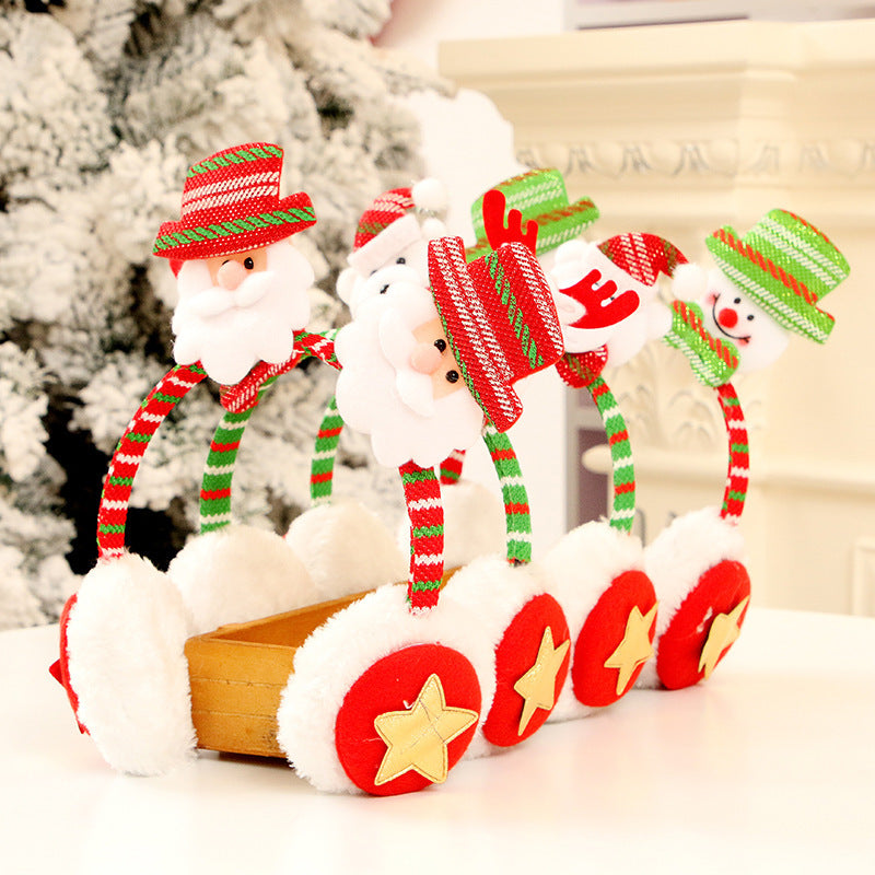 Cozy Santa Headband Earmuffs – Adorable Christmas Accessory for Adults and Kids