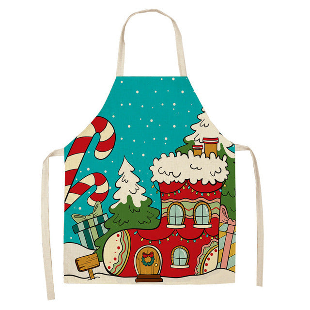 Festive Christmas Cotton & Linen Apron Collection – Perfect for Holiday Cooking & Baking