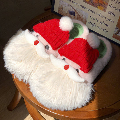 Cute Santa Claus Plush Slippers – Warm & Festive Indoor Slippers for Winter