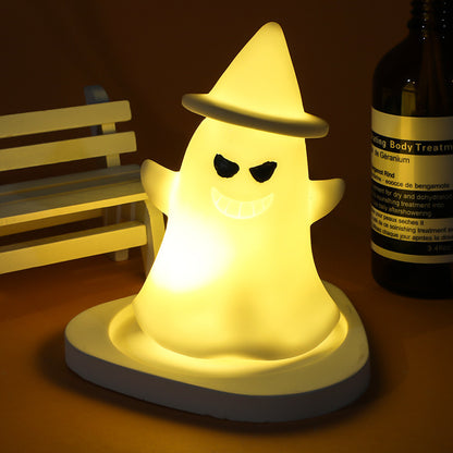 Halloween LED Glowing Pumpkin & Ghost Night Lamps – Adorable Spooky Ornaments for a Magical Glow!