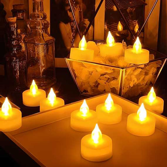 Battery Operated LED Candle Diyas – Decorative Lights for Festive Décor