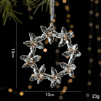 Sparkling Sequin Acrylic Christmas Ornaments – Set of Elegant Transparent Pendants